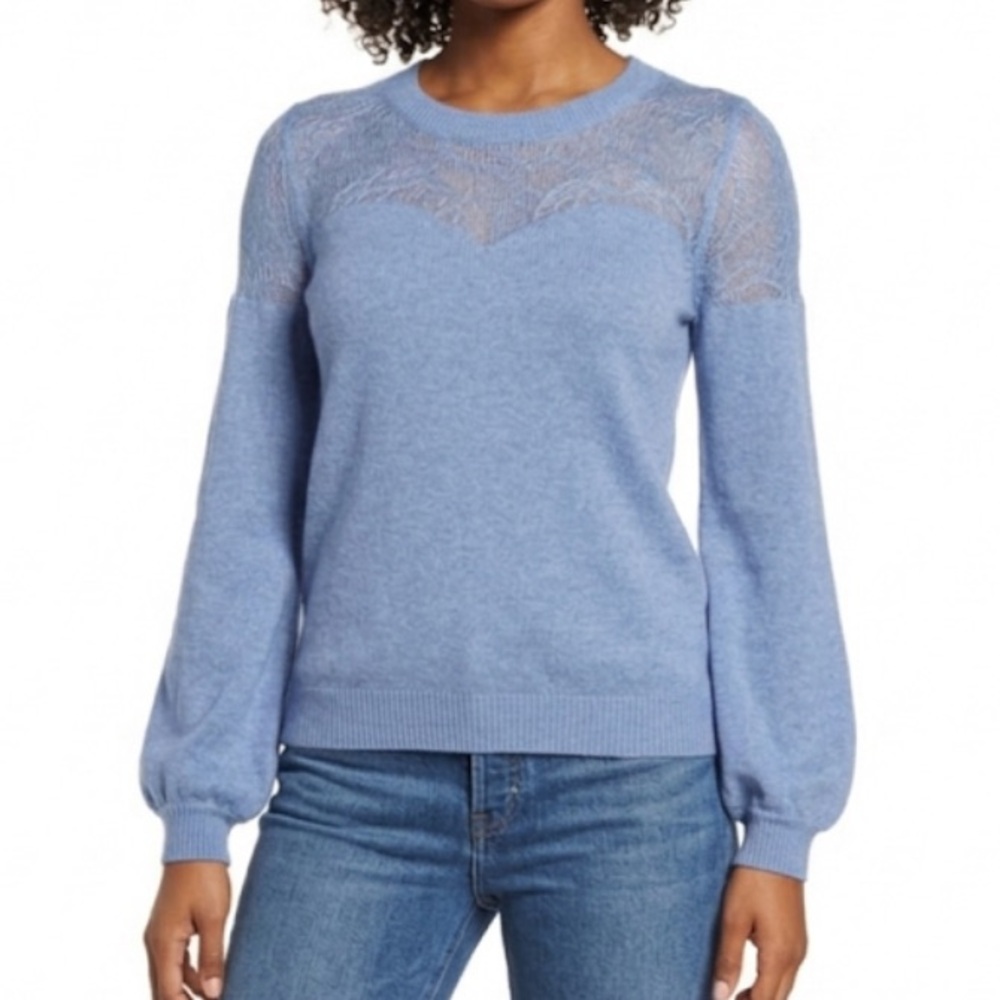 Rebecca Minkoff Clarence Wool Cashmere Sweater Size XS Blue